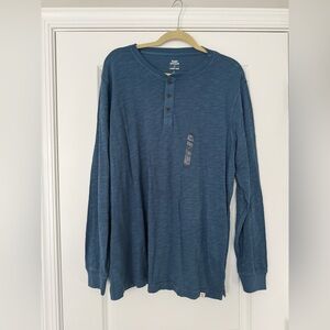 NWT Blake Shelton x Lands End Blue Henley Shirt